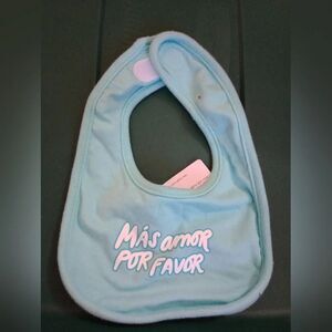 More Love Please Spanish baby's bib, NWT Target